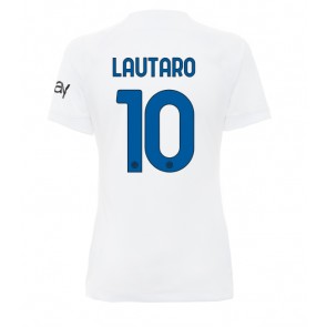 Inter Milan Lautaro Martinez #10 Gostujuci Dres za Ženska 2023-24 Kratak Rukavima
